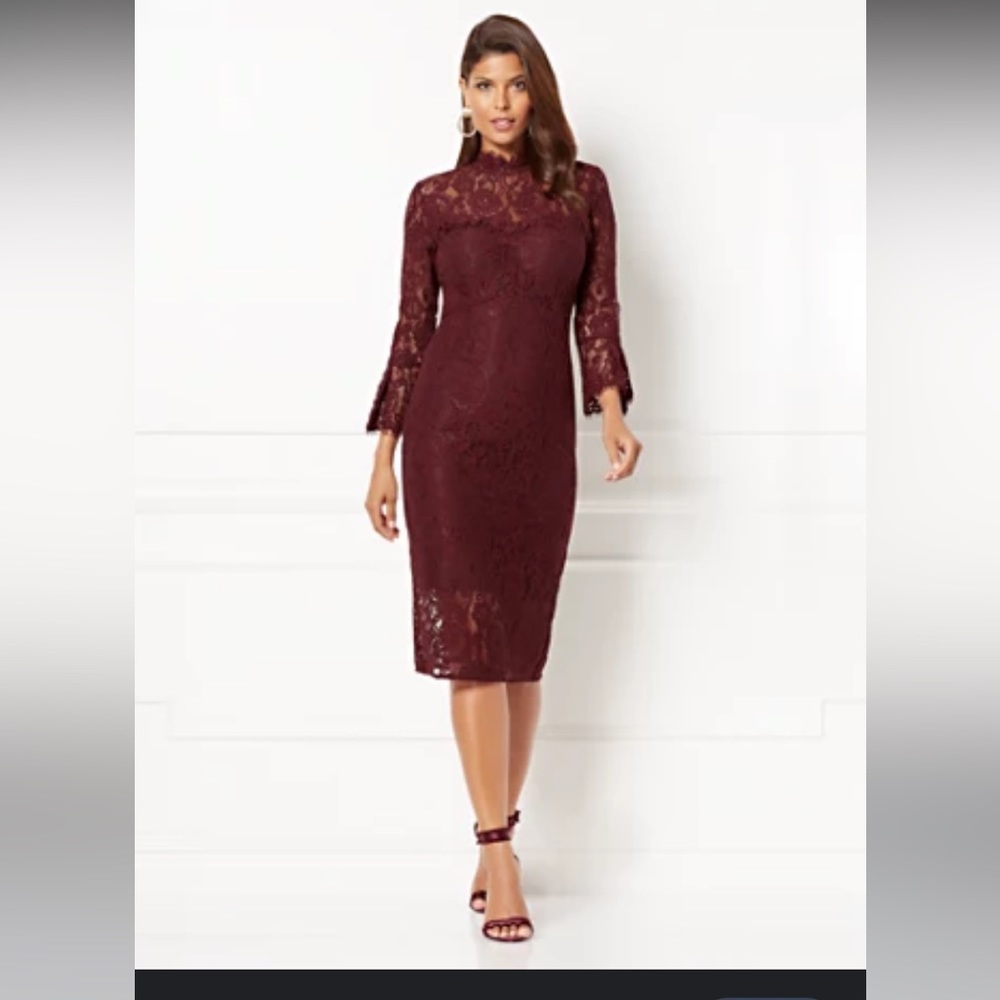 lace sheath dress size 8 NY & Co Eva Mendes